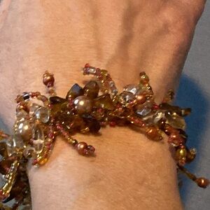 Pearl and beaded “under the sea coral” 🪸 bracelet